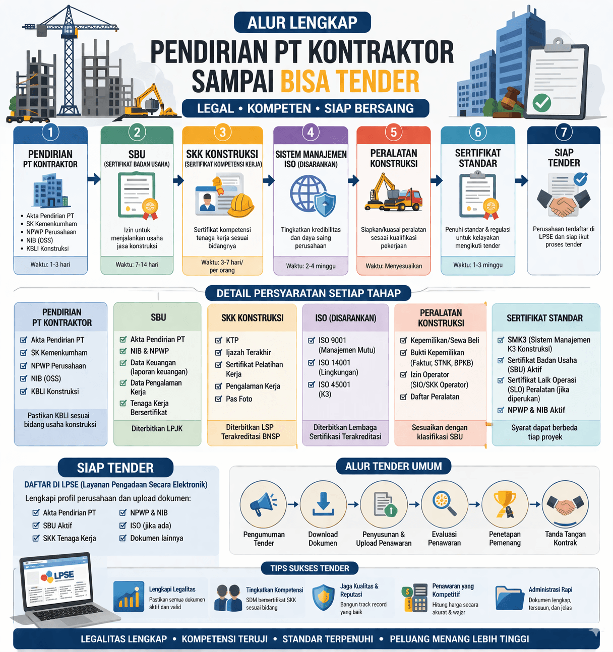 Syarat Pendirian PT Kontraktor Konstruksi dan SBU